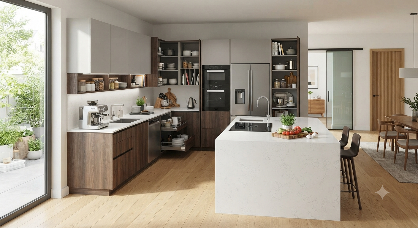 Các dòng tủ bếp hiện đại đáp ứng mọi nhu cầu sử dụng